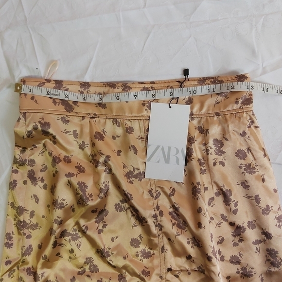 ZARA floral salmon pink midi skirt - Picture 8 of 8
